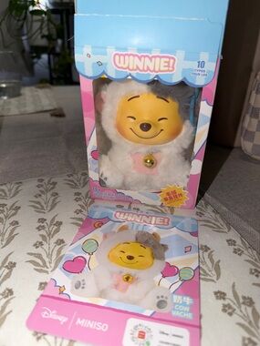 WINNIE! Plush Kids Bag Charm in White and Cream by
